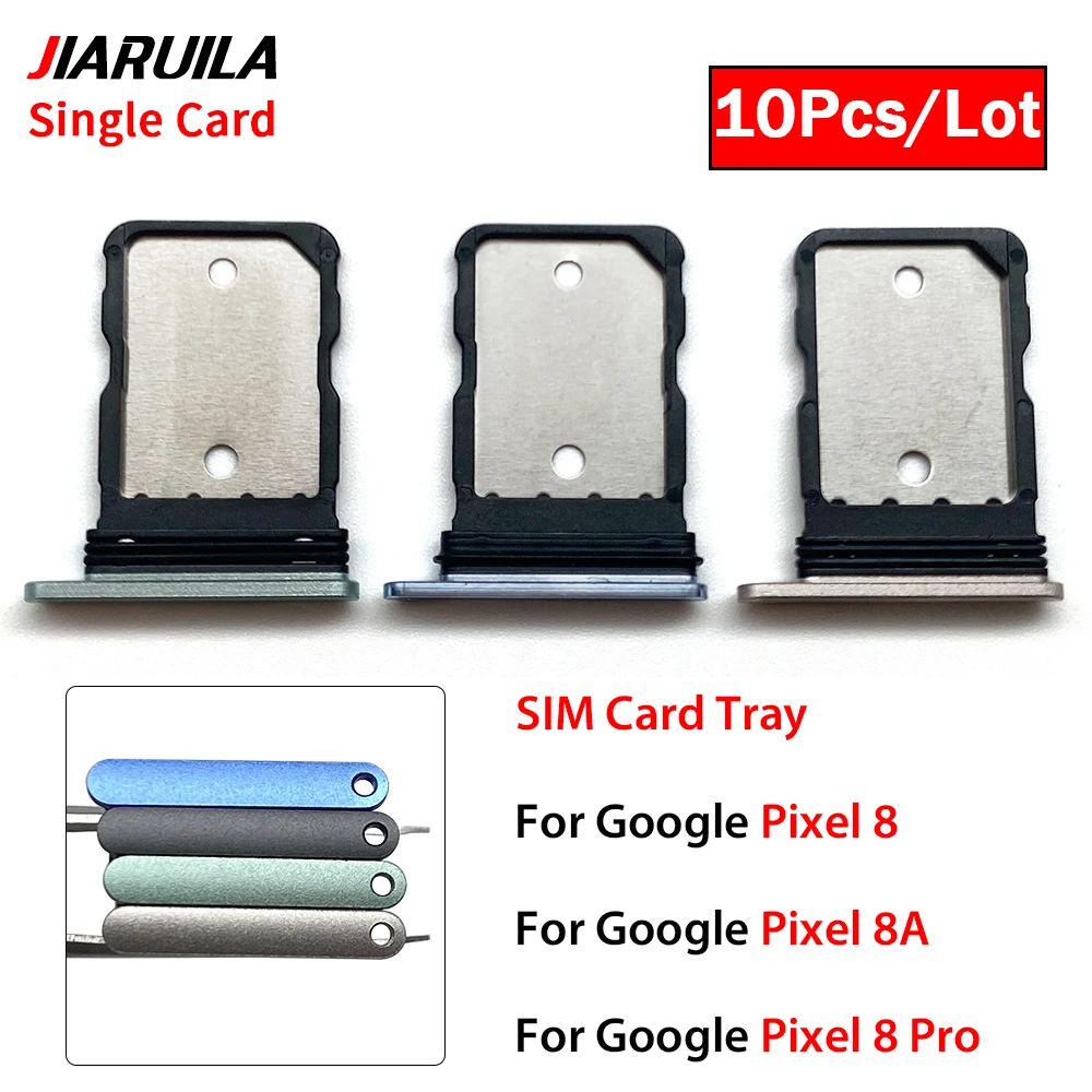 

10Pcs/Lot SIM Card Holder For Google Pixel 8 8A 8 Pro SIM Card Tray Socket Slot Reader Holder Adapter Tray Chip Slot Drawer