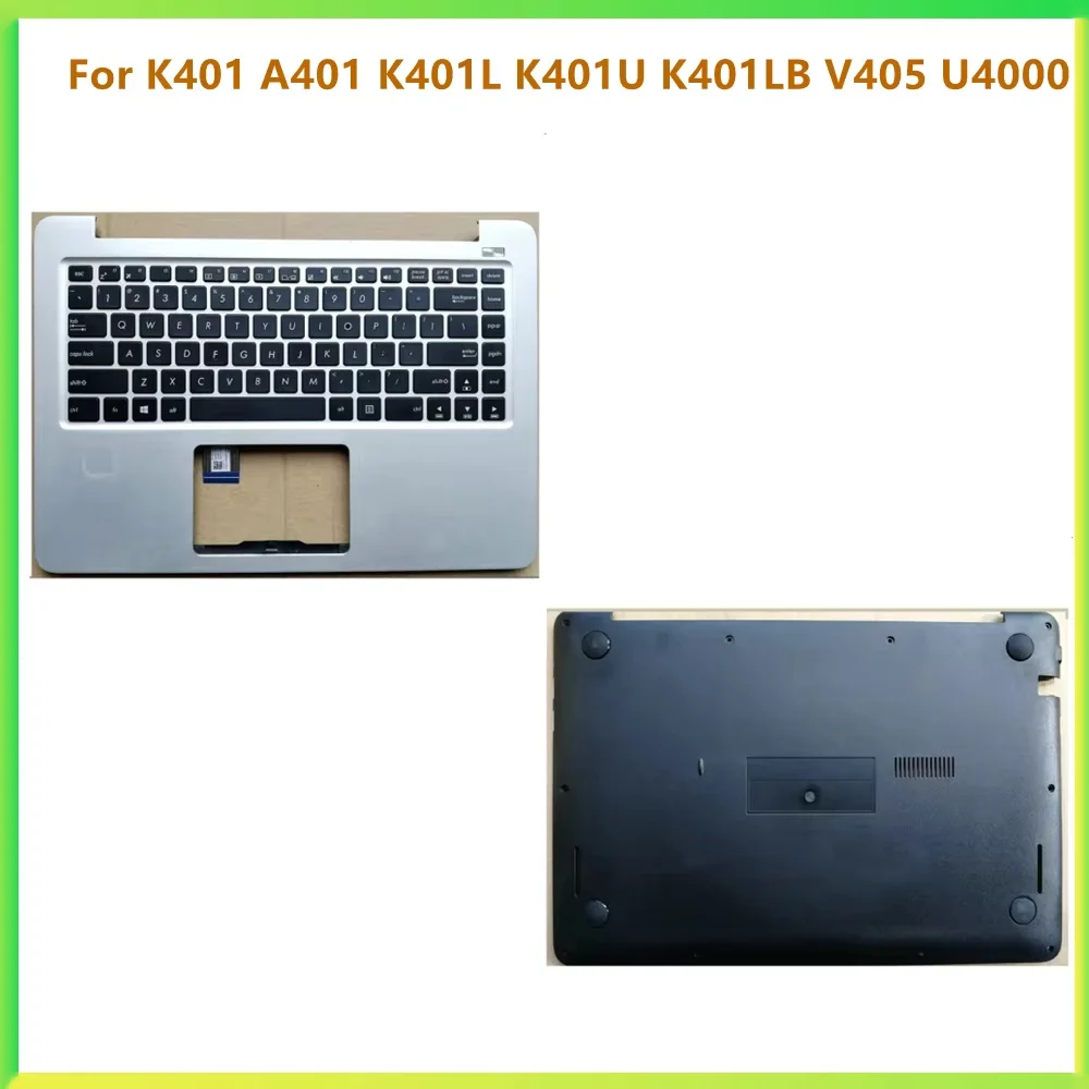 

New Top Case Palmrest Upper Housing Bottom Cover Case For ASUS K401 A401 K401L K401U K401LB V405 U4000 V405L Shell