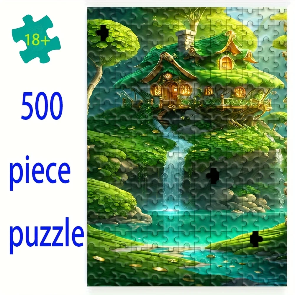 Quebra-cabeça adulto de 500/1000 unidades |   Jogo familiar divertido de alta qualidade e alívio do estresse, ideal para aniversários, Natal, Halloween e presente