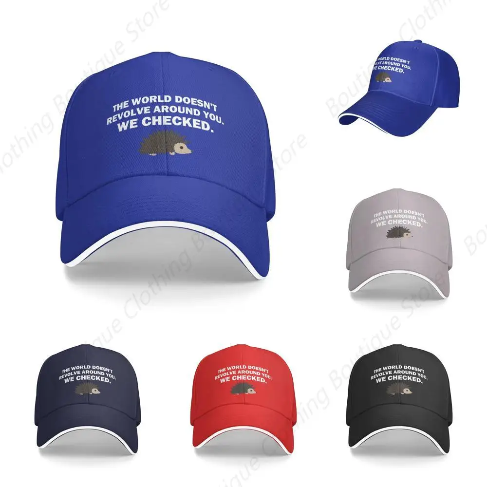 The World Doesn’t Revolve Around You. We Checked. Cap for Women Dad Hats Cute Hats Blue