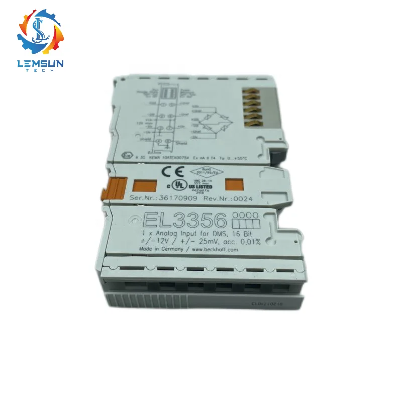 

Модули Beckhoff Ethercat 6909050038, EL3356, 100% оригинальные модули ввода/вывода ПЛК, струйный принтер в новом состоянии