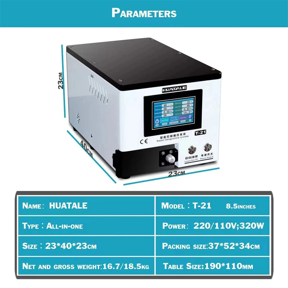 LY Mini Desktop Multi-Functions OCA Vacuum Laminator All in One Touch Screen Laminating Machine for 8.5 inch LCD Repairing