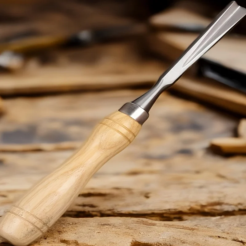 

1pc Woodworking Carved Chisel Wood Carving Tools DIY Manual Carving Tools 14mm Steel Chisel Carpentry Hand Tool