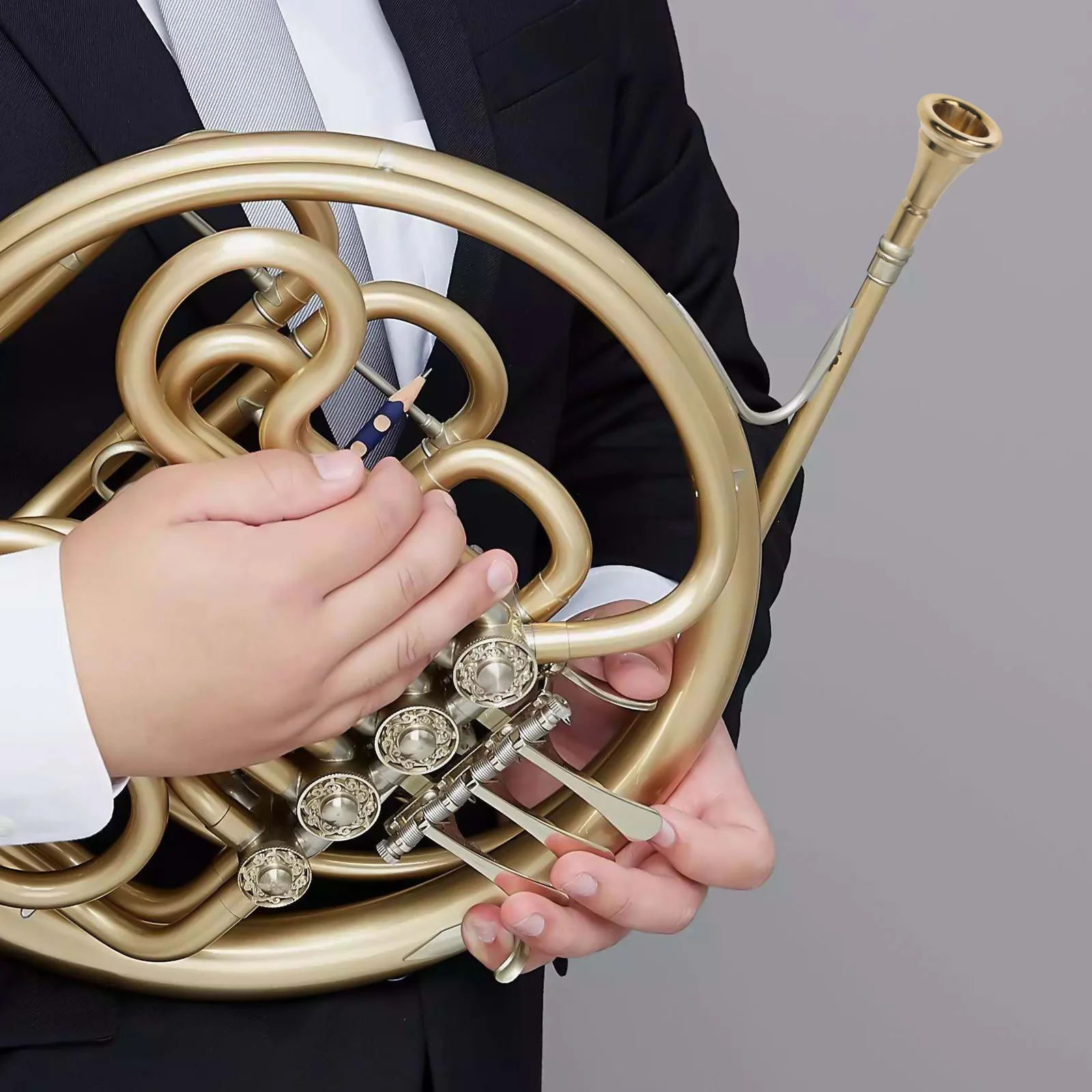 เครื่องดนตรี French Horn เปลี่ยนทองแดงเครื่องดนตรีอุปกรณ์เสริมเด็ก