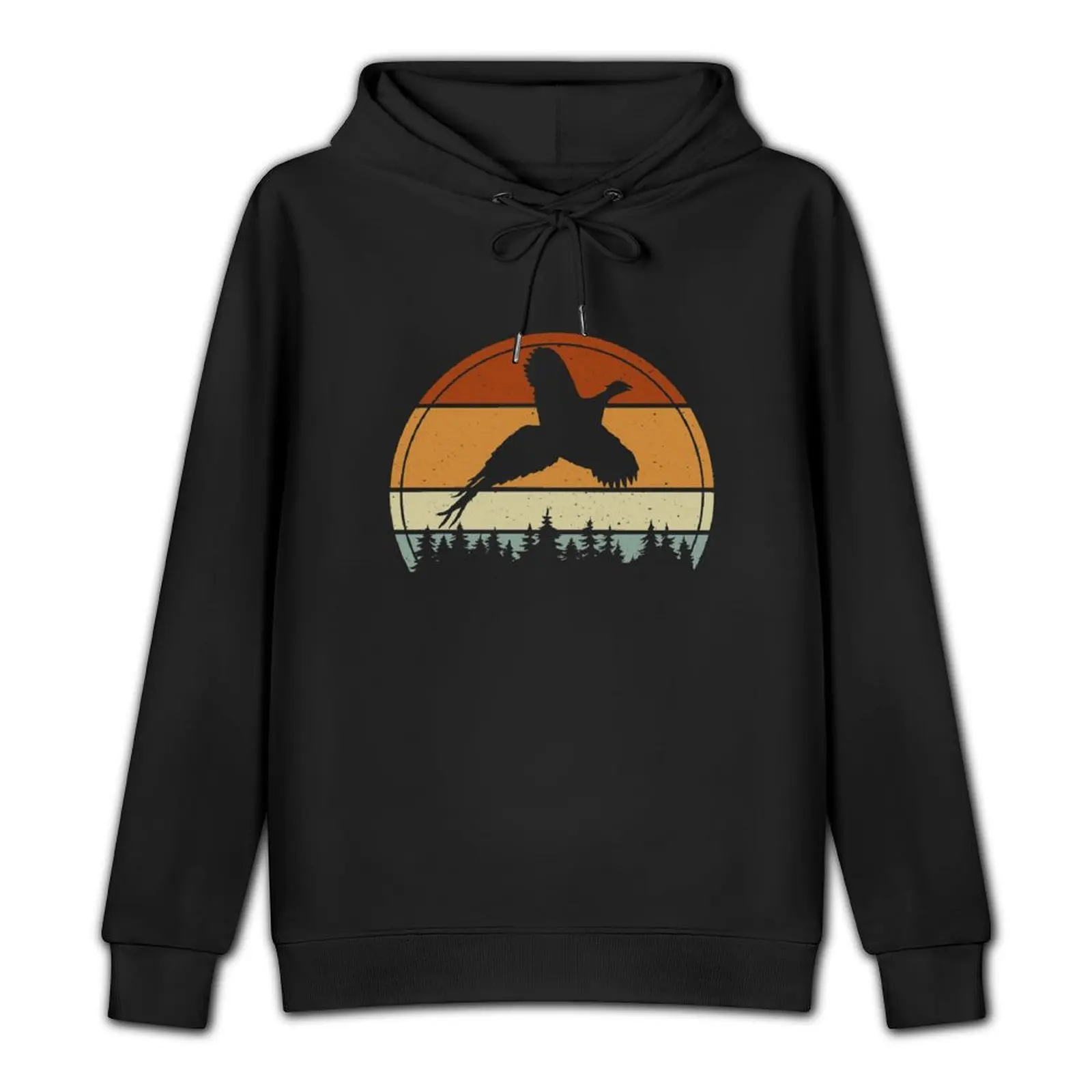 Pheasant Hunting, Bird Game Hunter, Retro Vintage, Pheasant Pullover Hoodie men's sweat-shirt big size hoodie