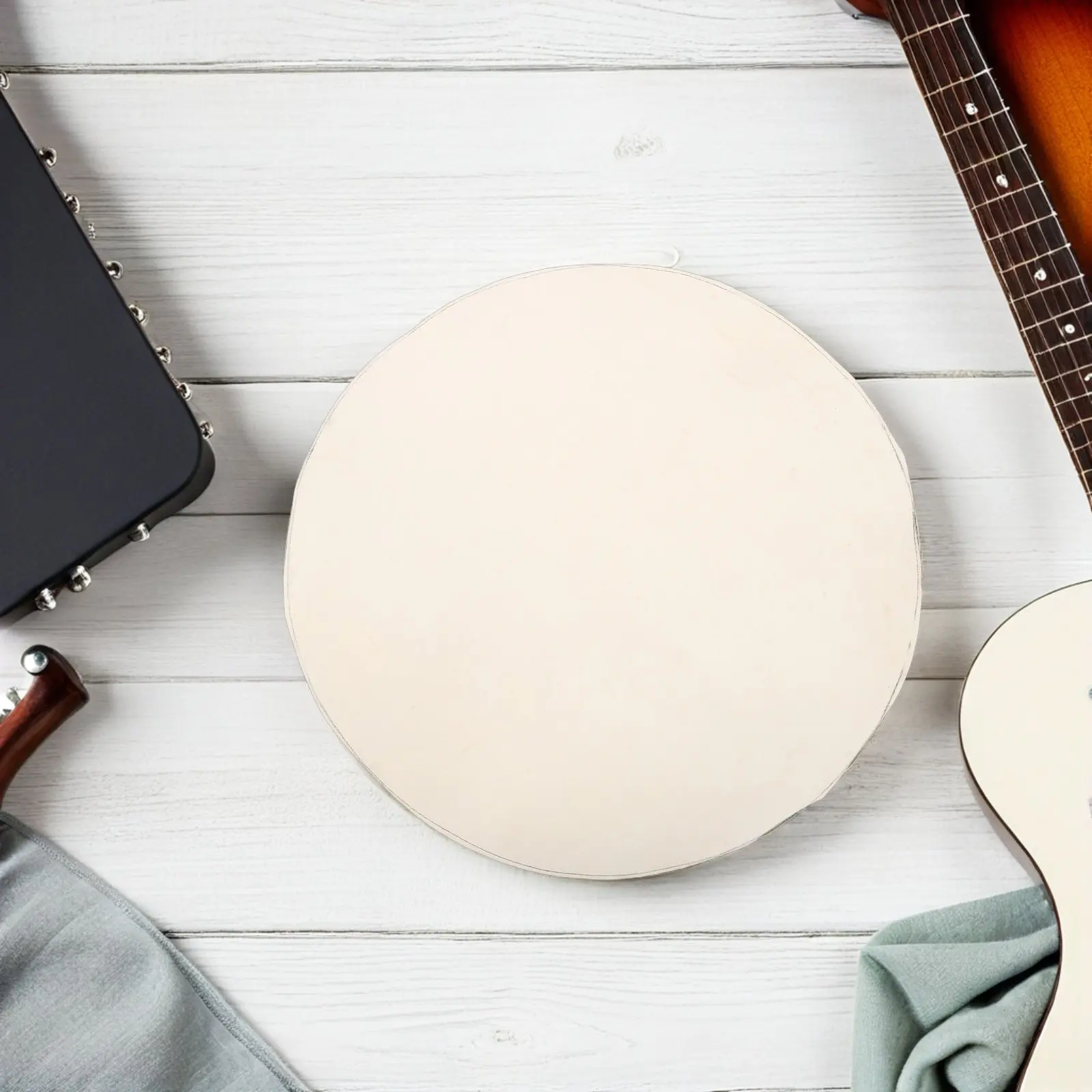 

Round Goat Skin Drum Head African Drum Replacement 45Cm Goatskin Percussion Instrument Skin Accessories Musical Instrument Parts