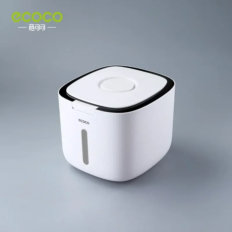 ECOCO 5/10KG Kitchen Collection Nano Bucket Insect-Proof Moisture-Proof Sealed Rice Cylinder Grain Household Storage Rice Box