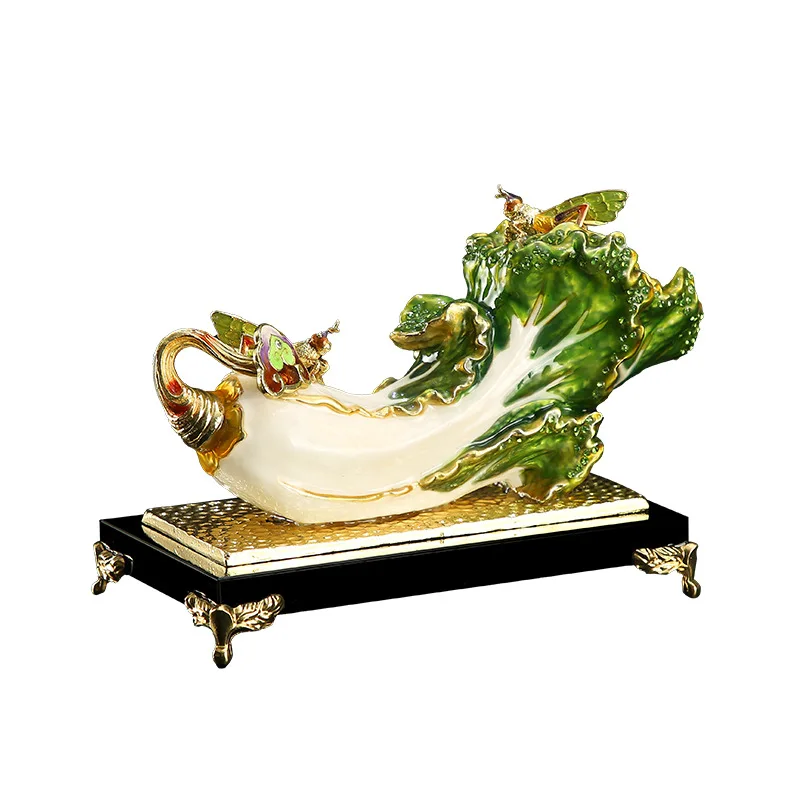 

Home decorations, office, living room, wine cabinet, ornaments, cabbage jade Ruyi, opening housewarming gifts