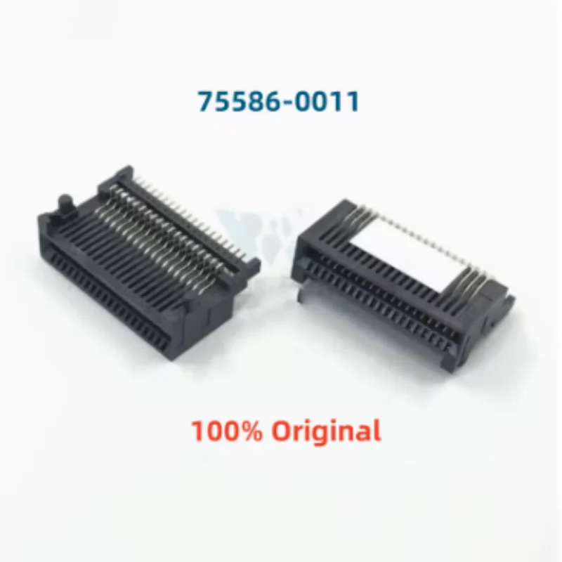 5PCS 75586-0011 Mini SAS Receptacle 38Pin 0.8mm Pitch Right Angle SMD Connector QSFP14 FDR Storage PCB Socket