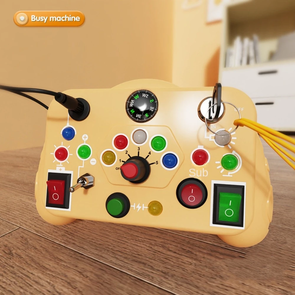 Montessori Busy Board Sensory with LED Light Buttons Switches Sensory Board Switch Educational Preschool Education