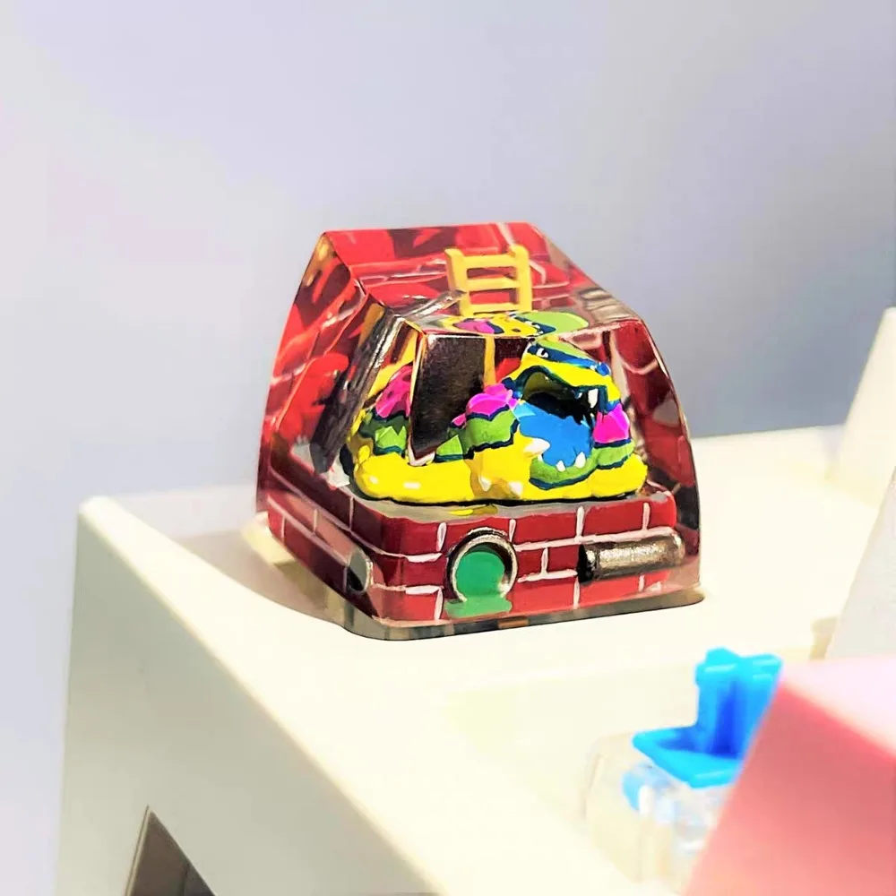 pokemon-muk-handmade-three-dimensional-mechanical-keyboard-cross-axis-resin-translucent-game-e-sports-accessories-office-typing