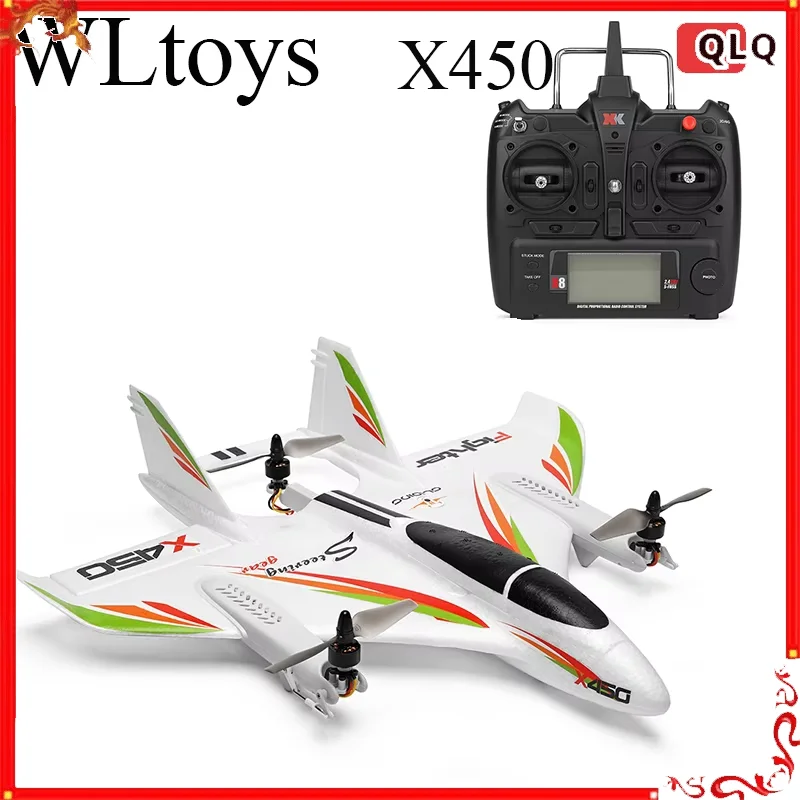 

Радиоуправляемый самолет WLtoys XK X450 2.4G 6CH 3D/6G с бесщеточным двигателем, вертикальным взлетом, LED-подсветкой, планер с фиксированным крылом, RTF, радиоуправляемая игрушка для детей