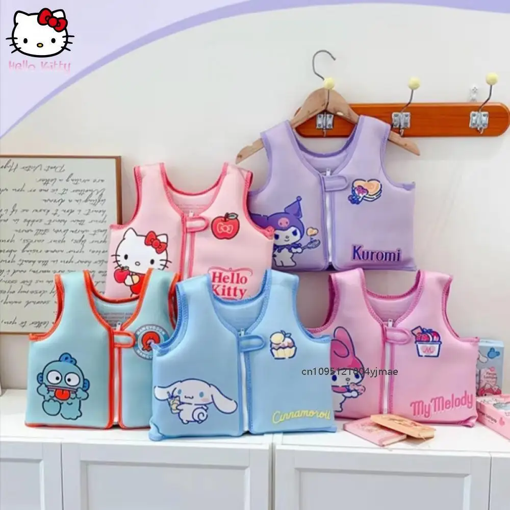 

Sanrio Kuromi Hello Kt Children'slife Jacket Non Inflatable Buoyancy Tank Tops Anime Baby Beginner Swimsuits Swimsuits Cartoon