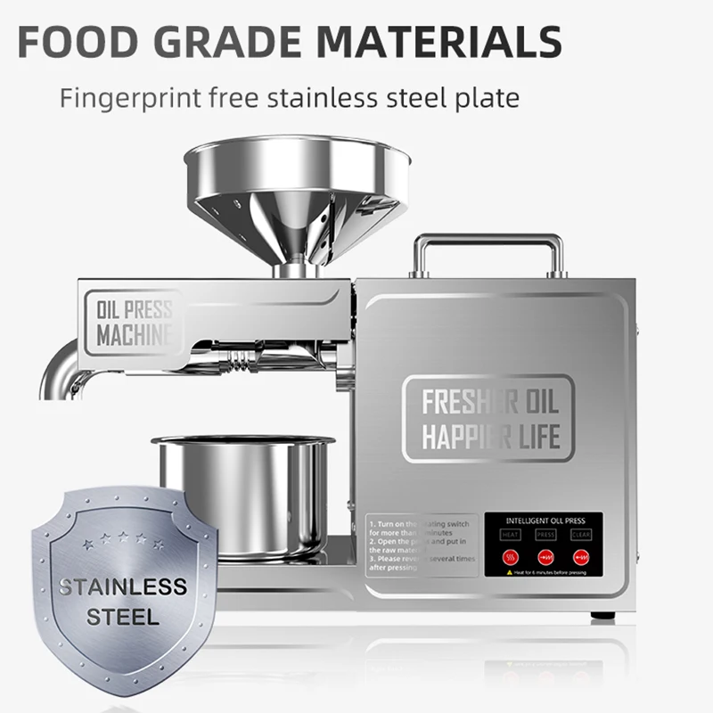 Venda de máquina de extração de óleo de semente WELL Preço de pelúcia Máquina de prensa de óleo/Palm Kernel Oil Pressil Expellesoybean Oilovided 6kg8kg