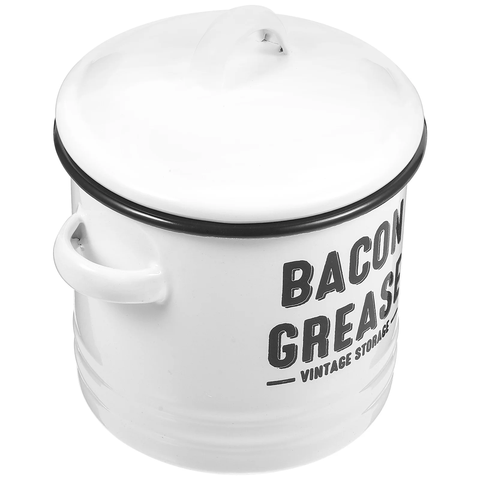 

Enamel Jar Cooking Pot Large Capacity Stable Bottom Nonstick Soup Pot Practical Kitchen Storage Container Bacon Grease Container