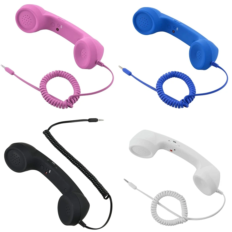 Retro Telephone Handset Receiver MIC For Cellphone, 3.5 Mm Socket