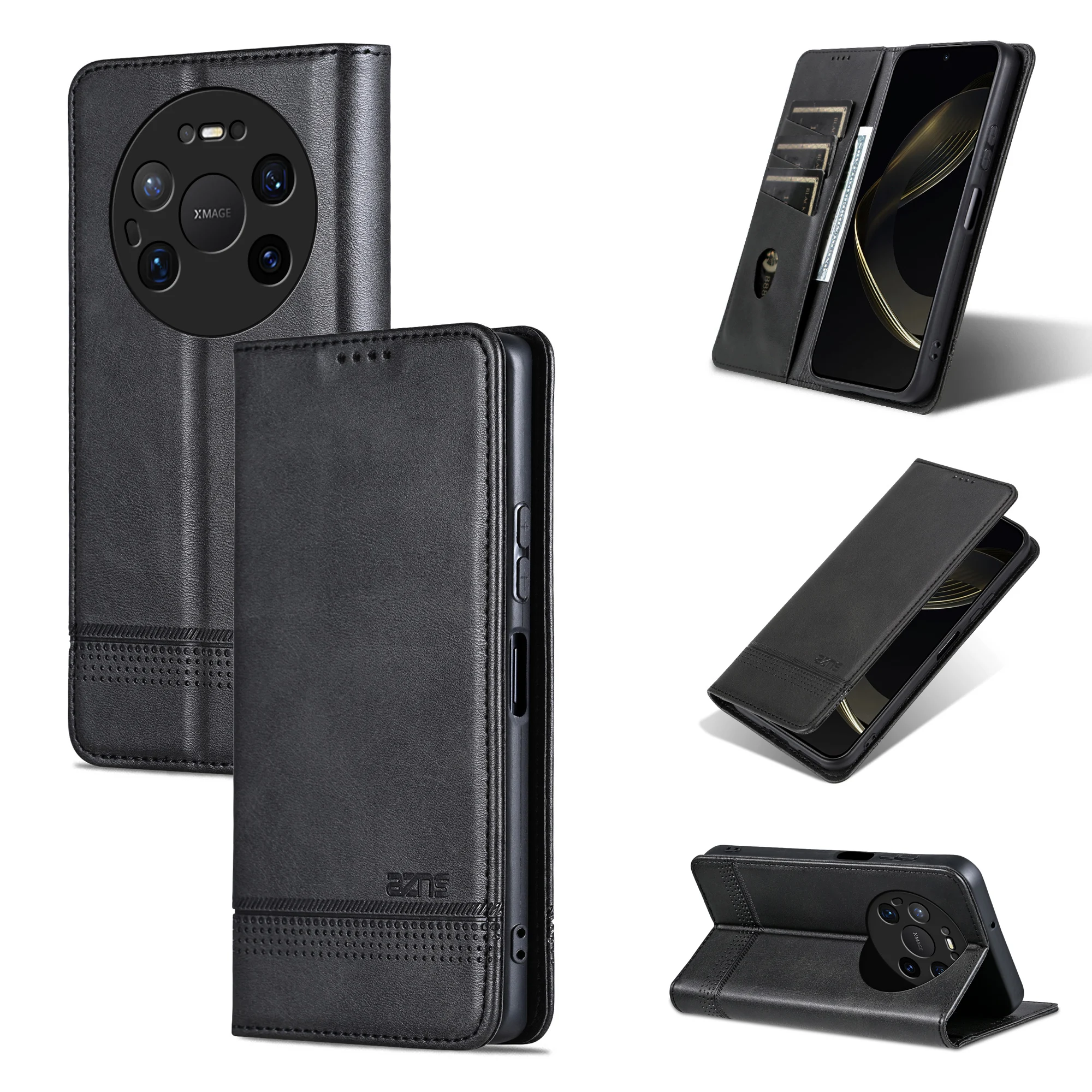 

Shockproof Flip Leather Card Holder Wallet Phone Case For Huawei Mate 80 Pro Max Mate70Pro, Magnetic Stand Protect Cover Funda
