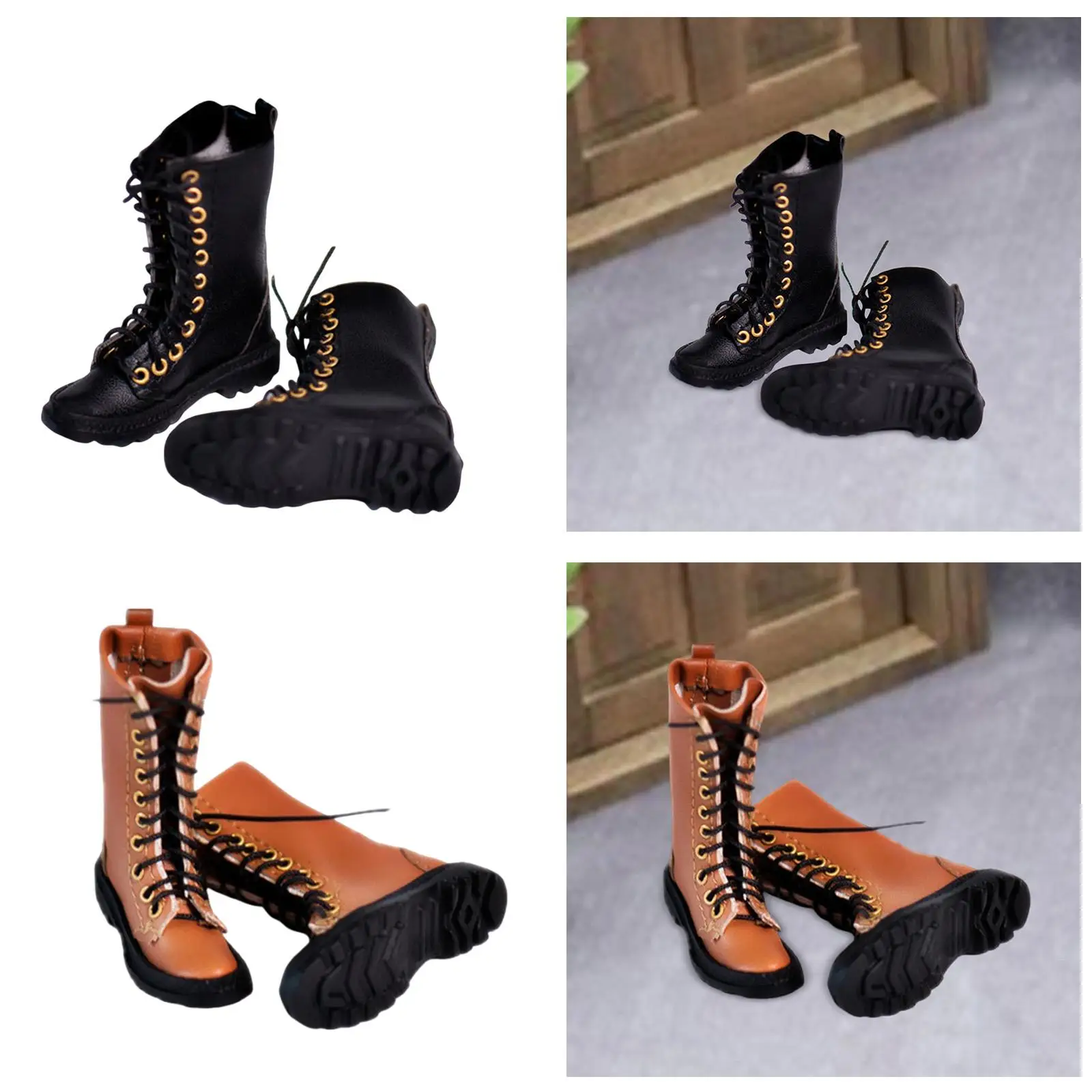 1:6 Scale Fashion Boot punta tonda calzature Dress up stivali stringati ad alta sumulazione per 12 pollici Action Figure Costume accessorio per il corpo