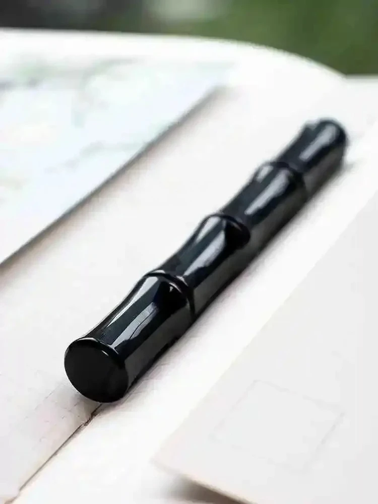 

2026 A106 Acrylic Bamboo Fountain Pen Gold Nib Practice Calligraphy Art Nib Pocket Pen Resin Writing Business Office Gift