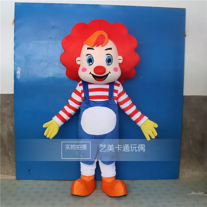 Clown Mascot Costume Adult Halloween Birthday party cartoon Apparel Cosplay Costumes Outfits Clothing Advertising Carnival