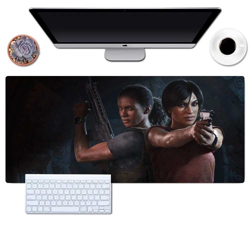 Uncharted 4 The Lost Legacy Game Mousepad Gaming Office Desk Pads Large For Computer Non-slip Lockedge Mouse Pad