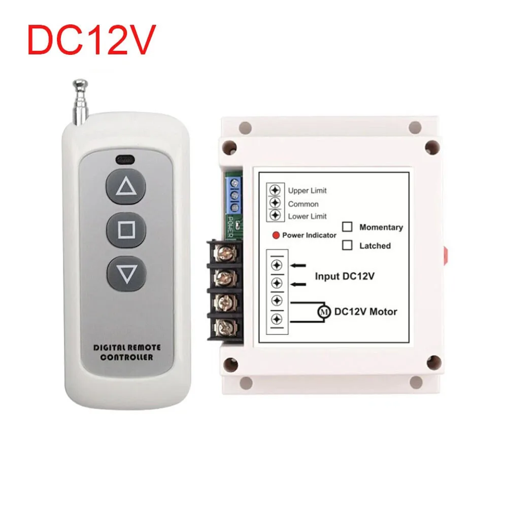 DC12V 24V Wireless Motor Controller Forward Reverse Switch 40A Relay Remote Control For Garage Door Roller Shutter Automation