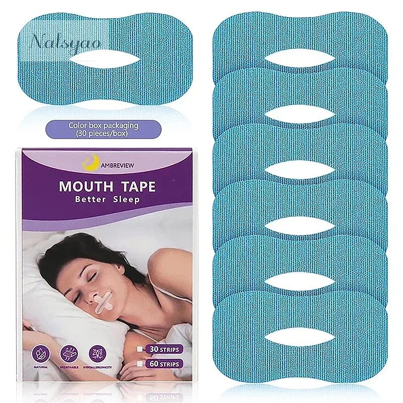 10/30Pcs Anti Snoring Sleep Strips Gentle Mouth Seal Tape Stop Snore Mouth Correction Sticker for Better Sleep