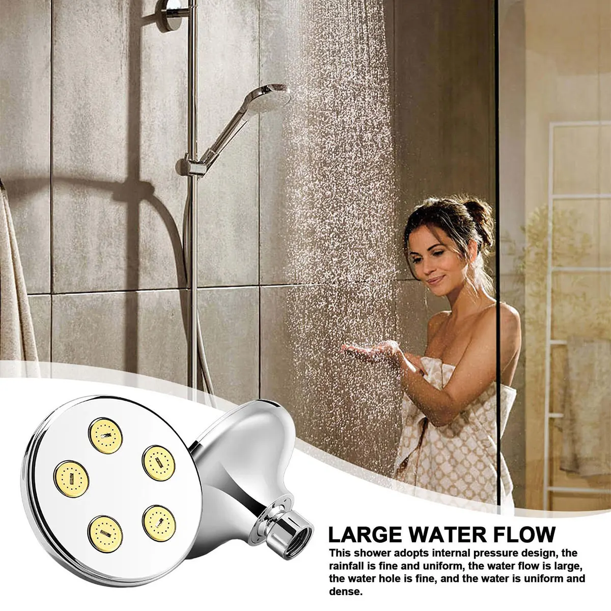 Mini-surround Pressurized Shower Head Water Saving Shower Bathroom Accessories Bathroom Bath Booster Shower Unit