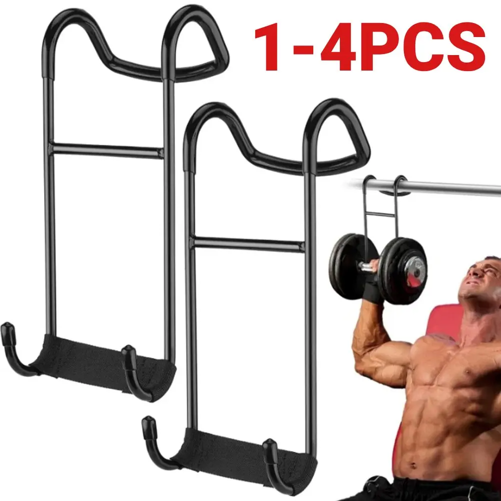 1-4PCS Dumbbell Spotter Hooks Hangers 250Lbs Heavy Power Dumbbells Rack Attachments Dumbbell Bench Press Hold Up Safety Connecto