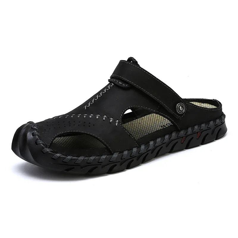 Große Größe 48 Männer Leders andalen Sommer klassische Männer Schuhe Hausschuhe weiche Sandalen Männer römische bequeme Outdoor-Wanderschuhe