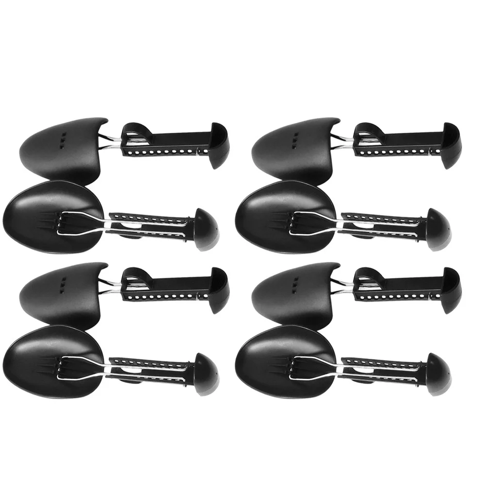 

4 Pair Adjustable Men Womens Plastic Shoe Stretcher Durable Black Shoes Holder for Boots Shoe Expander Extender