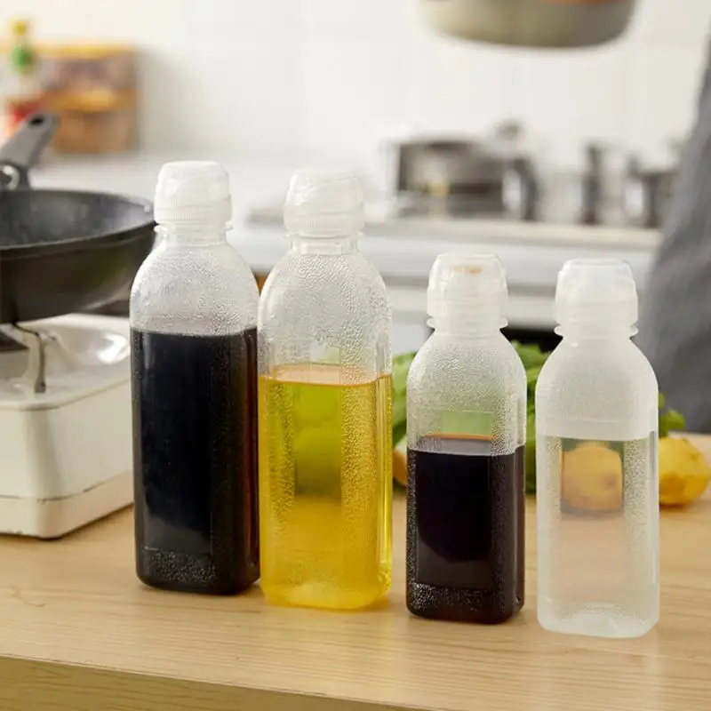 300ml/500ml Kitchen Squeeze Oil Bottle Dispenser Oil Spray Bottle Condiment Cooking Baking Ketchup Mustard Vinegar Olive Oil