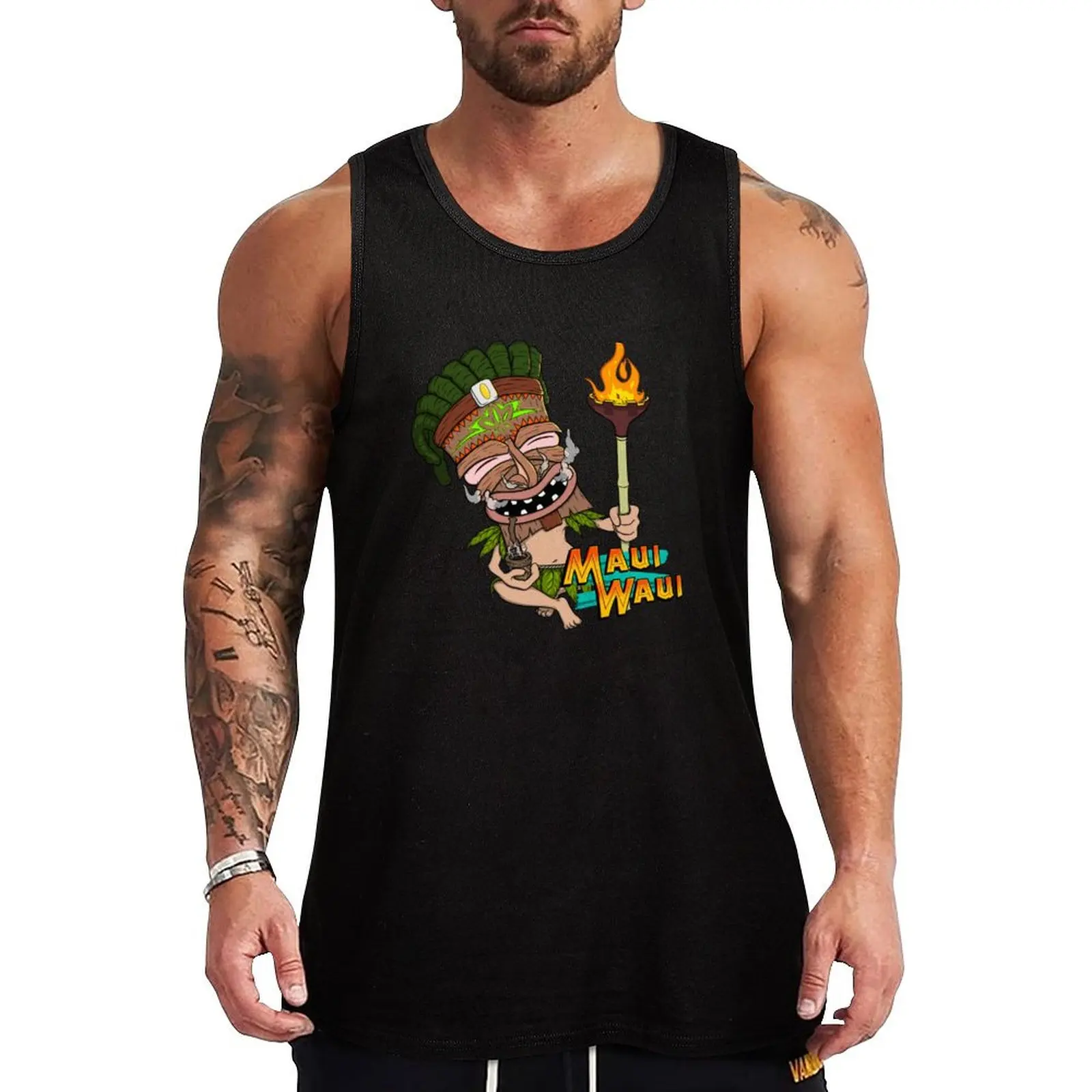 

Maui Waui Tank Top Casual Loose Tank Top Sleeveless Summer Beach Shirt