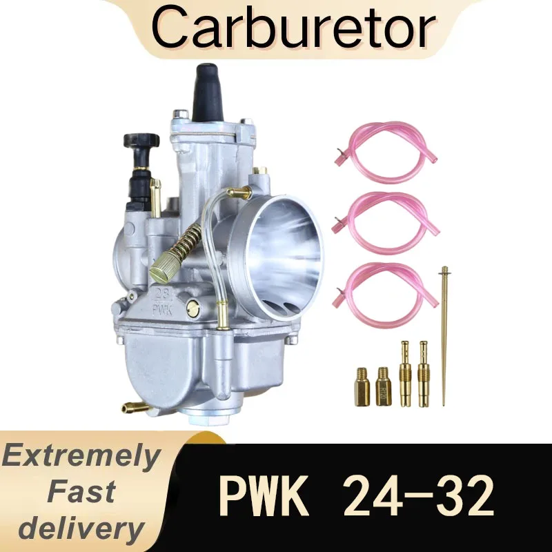 

For Keihin KOSO PWK 24 26 28 30 32 34mm 2T 4T ATV Quad Go Kart Dirt Bike Scooter 50-250cc Motorcycle Carburetor With Jet