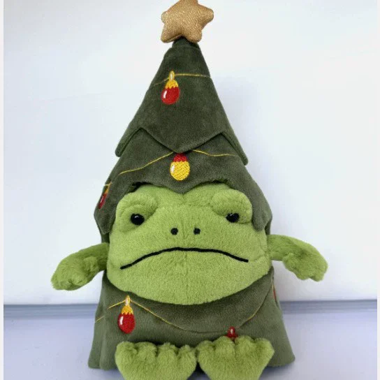 2025 귀여운 별 크리스마스 트리 인기 영국풍 재미있는 크리스마스 시리즈 크리스마스 트리 플러시 장난감 인형 선물