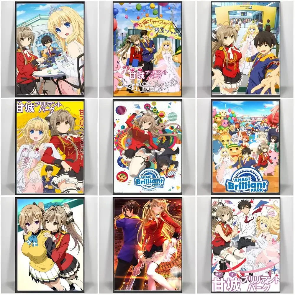 Anime A-Amagi Brilliant Park Poster Self-adhesive Art Waterproof Paper Sticker Coffee House Bar Room Wall Decor