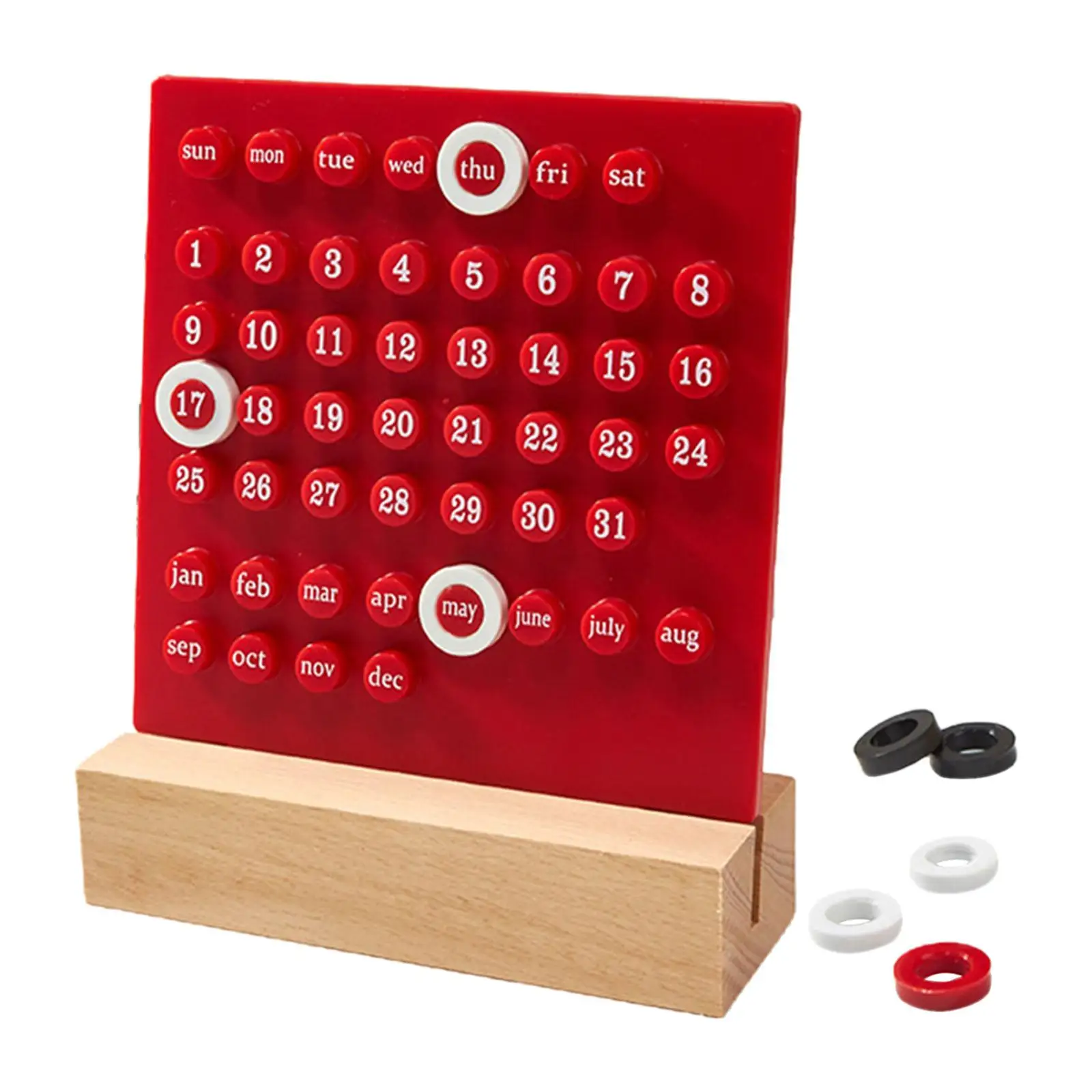 Calendário de aprendizagem brinquedos ornamentos suprimentos criativos planejador de data de mesa