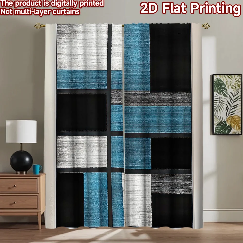 

1pc 2D flat Photography Backdrop Popular Background cloth Blue and White Blocks 100% Polyester Party Decorations for Indoor
