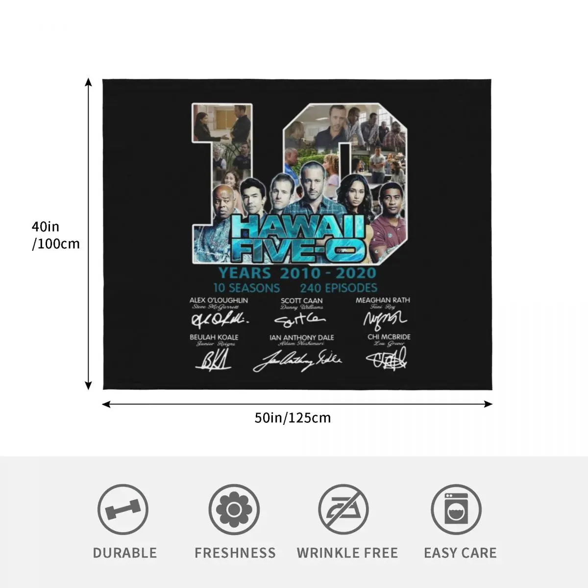 هاواي خمسة O 10 سنوات 2010 2020 التوقيعات قصيرة رمي بطانية الأرائك الزخرفية البطانيات المحشوة الناعمة #4