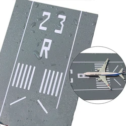 Mini Simulation Passenger Aircraft Model Runway Platform Civil Flight Takeoff And Landing Background Sand Table Toy 15x10cm