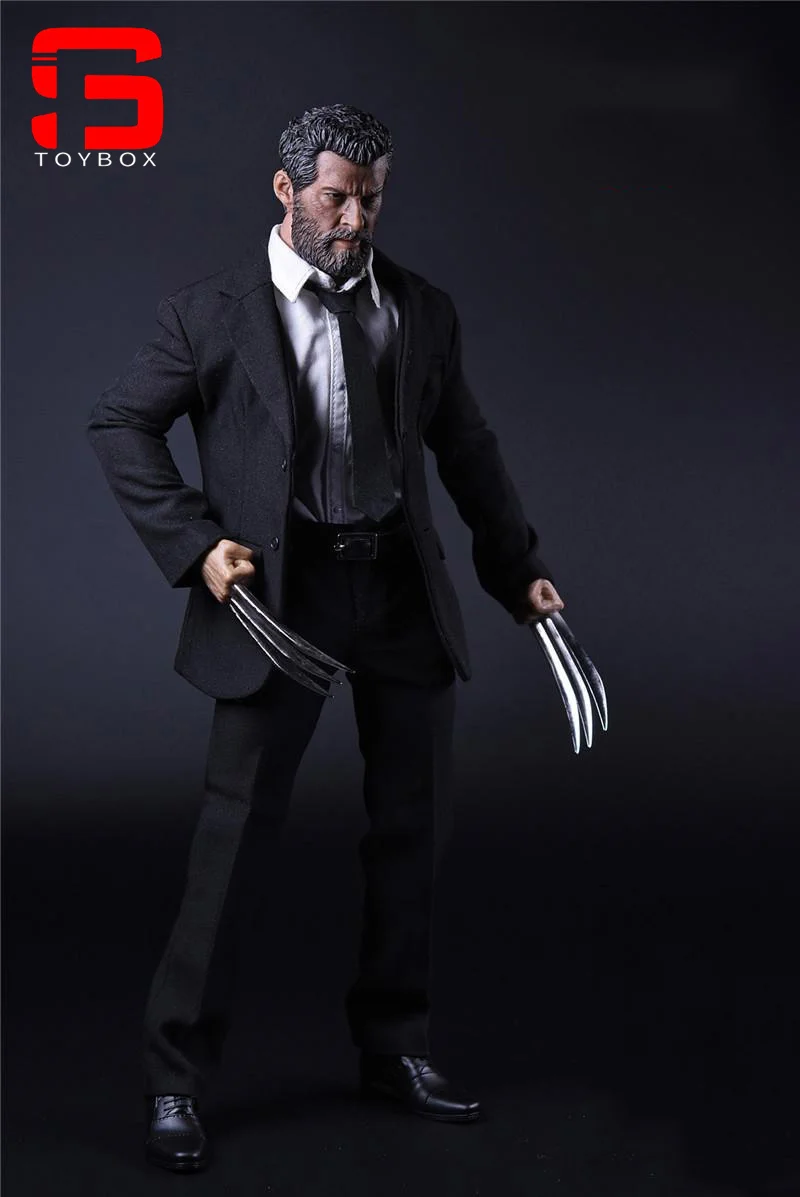 복사기 1/6 올드 로건 블랙 슈트 늑대 발톱 휴 잭맨 헤드 스컬 프트 모델 12 인치 남성 군인 액션 피규어 바디