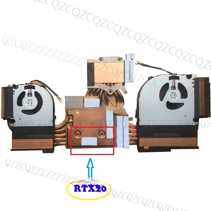 QZC X170SM Радиатор вентилятора процессора VGA для CLEVO X17SN X170 X170SM-G RTX20 6-31-X17SN-104