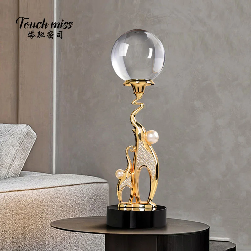 Высококачественный светлый роскошный стеклянный хрустальный шар, украшение для входа в гостиную, высококачественное атмосферное украшение для дома