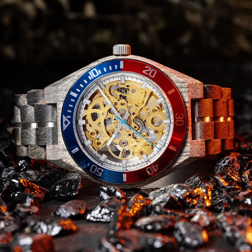 BOBO BIRD Wooden Automatic Mechanical Watch Men New Top Luxury Wristwatch Fashion Luminous Clock Great Gift Wood Box Custom Logo