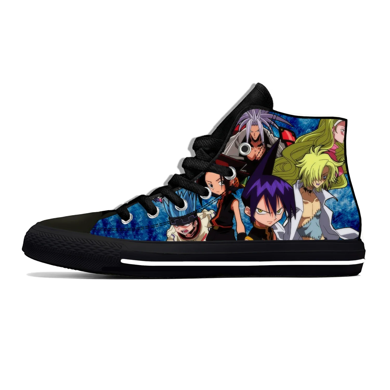 

Anime Cartoon Manga Shaman King Asakura Yoh Funny Casual Cloth Shoes High Top Lightweight Breathable 3D Print Men Women Sneakers