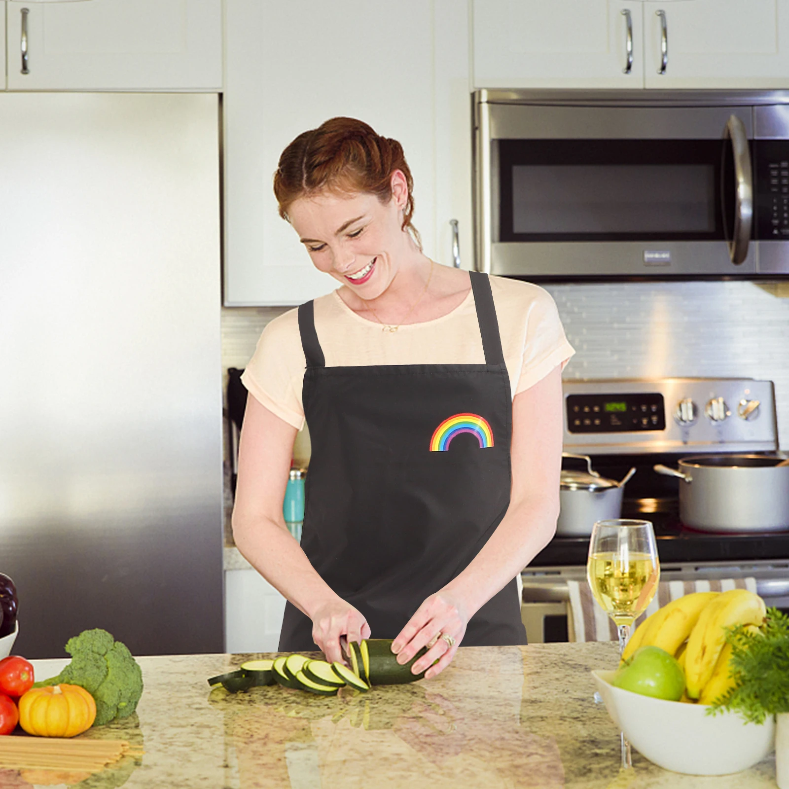 

Waterproof PVC Kitchen Aprons Proof Cartoon Plus Size Dust Resistant Cooking Wear Resistant Comfortable Household