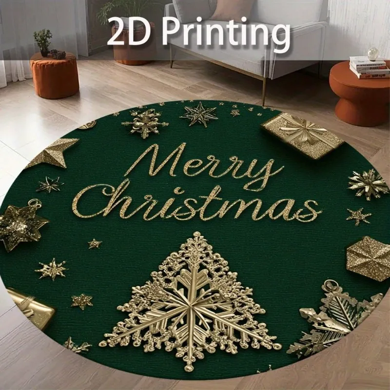 Creative Campfire Round Rug 3D Wood Log Bonfire Circular Carpet Outdoor Glamping Decor  Mat  Living Room Floor Mat