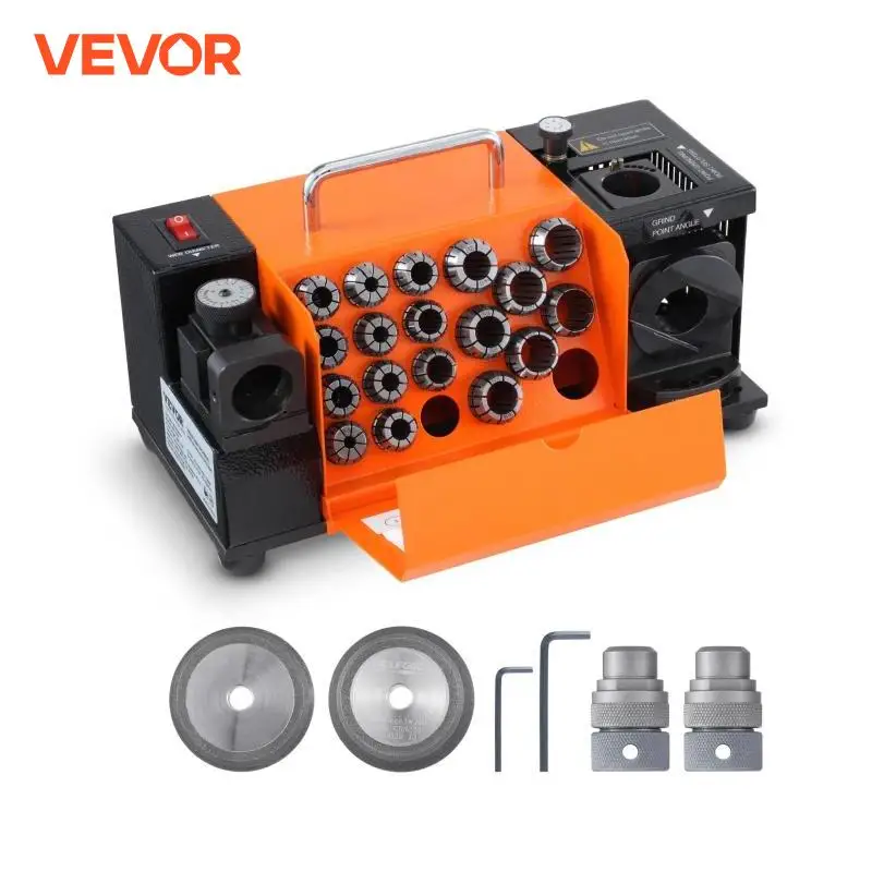 VEVOR-Brocas portáteis Sharpener, moedor de moinho, afiar máquina, oficina de fábrica, MR-13A, MR-13B, MR-20G, 18, 11 pinças