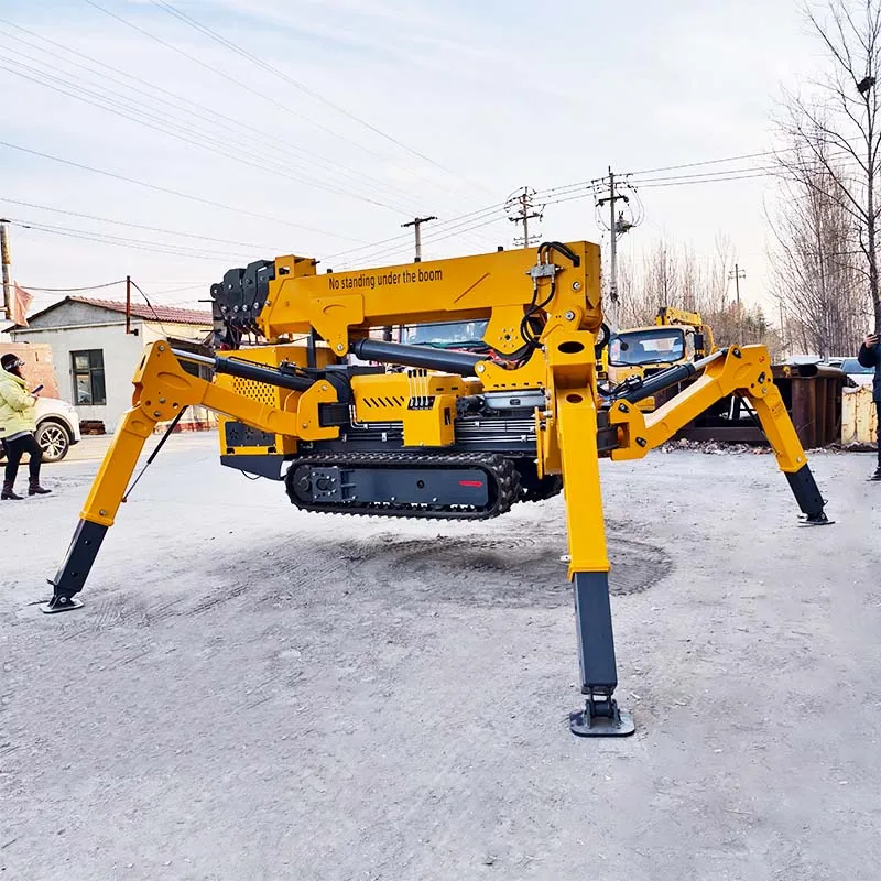 3 Ton Compact Track Crane Spider Frame Construction For High Reach Lightweight Lifting Operations In Limited Areas