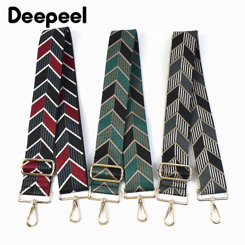 Deepeel Women 5cm Wide Bag Strap Fashion National Style Shoulder Colorful Replacement Tape Bags Belt Female Adjustable Accessory